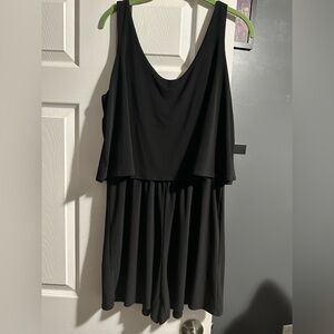 Elegant Black Sleeveless Romper